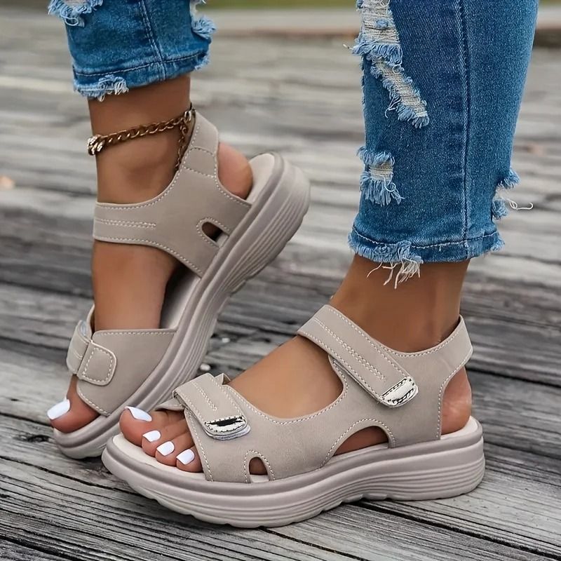 Womens Summer Wedge Sandals Casual Lightweight Non Slip Platform Shoes