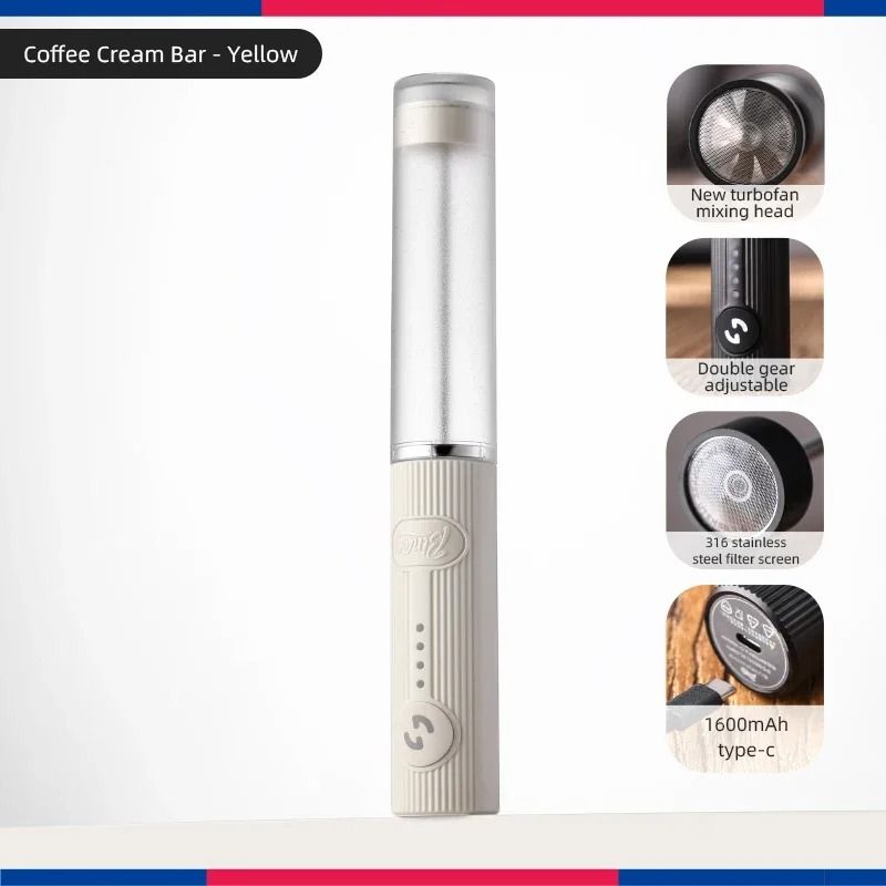 Bincoo Milk Foamer Coffee Whisk Mixer Mini Frother Handle Stirrer