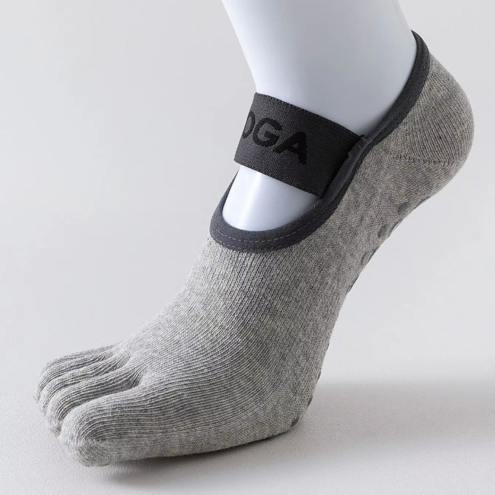 Lightweight Pilates Fitness Socks, Breathable Non-Slip Yoga Socks, Anti Slip Five Finger Socks