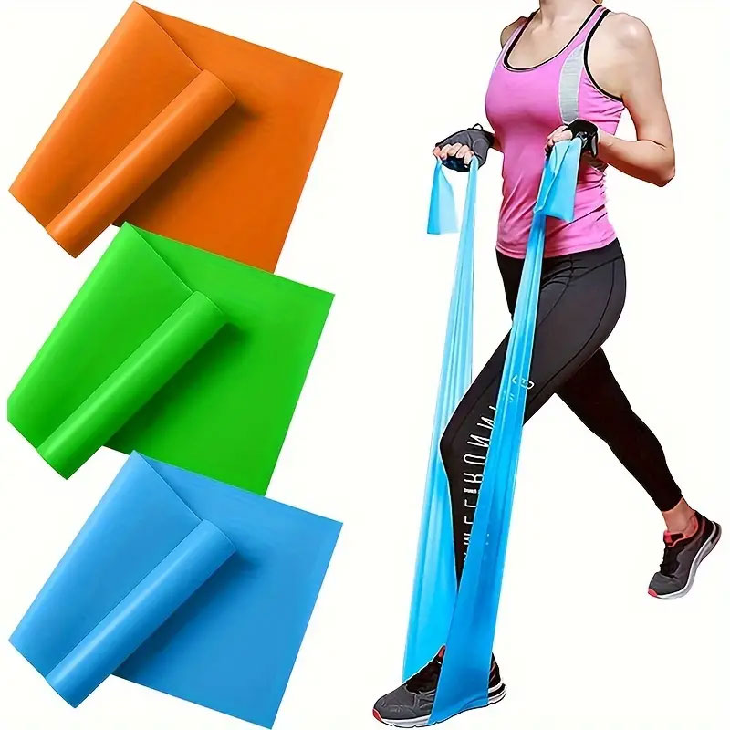Yoga Stretch Belt For Strength Training, Elastic Fitness Resistance Band For Men Women, 3pcs/set Yoga Tension Belt
