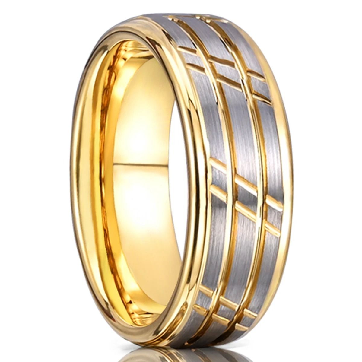 Hammered Tungsten Carbide Professional Wedding Band