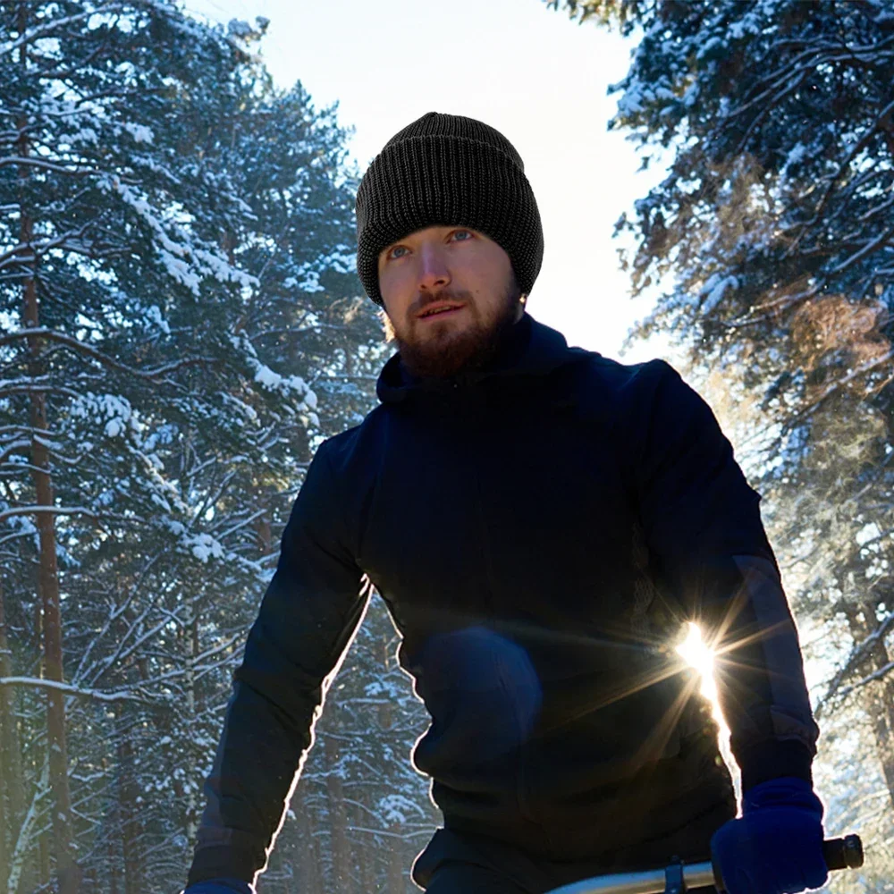 Knitted Thicken Winter 2-in-1 Mask Beanies Hat, Ski Balaclava Full Face Mask, Thermal Windproof Coldproof Running Hat