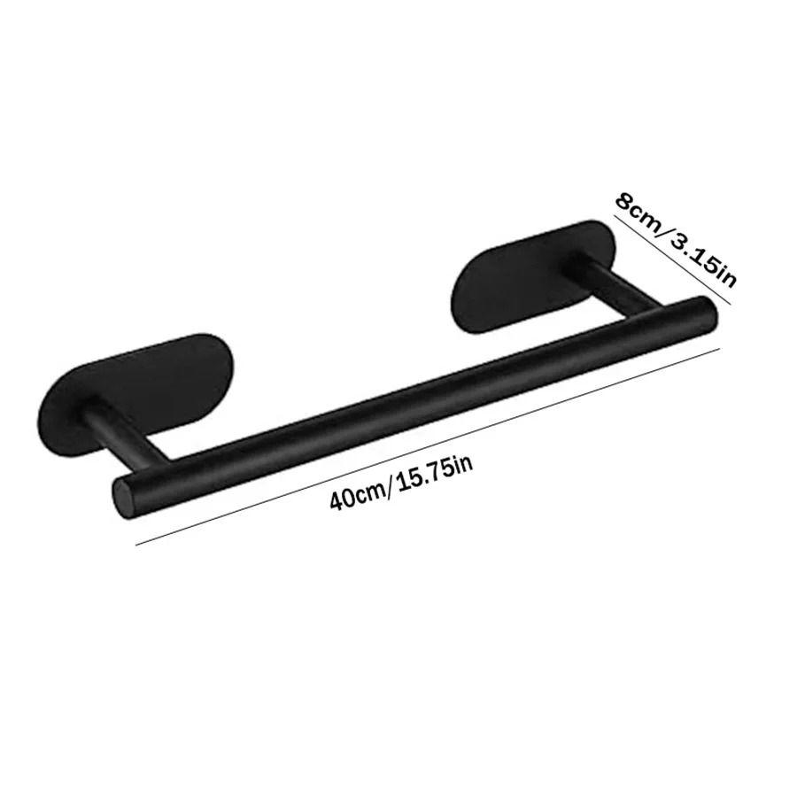 Self-Adhesive Stainless Steel Towel Rail – Modern No-Drill Wall Hanging Holder