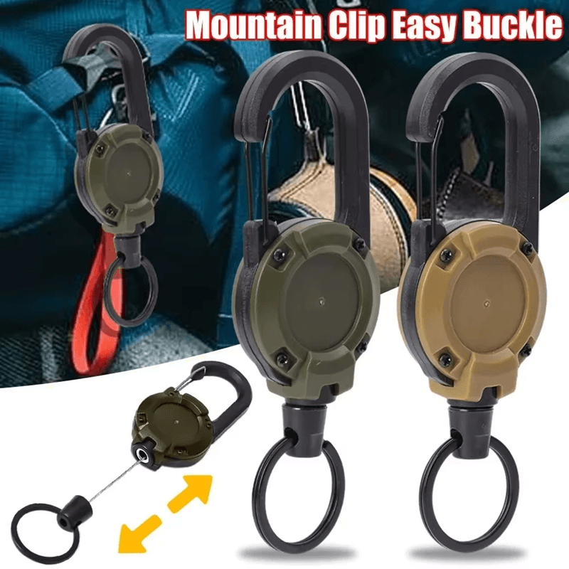 SteelGrip Retractable Carabiner Keychain