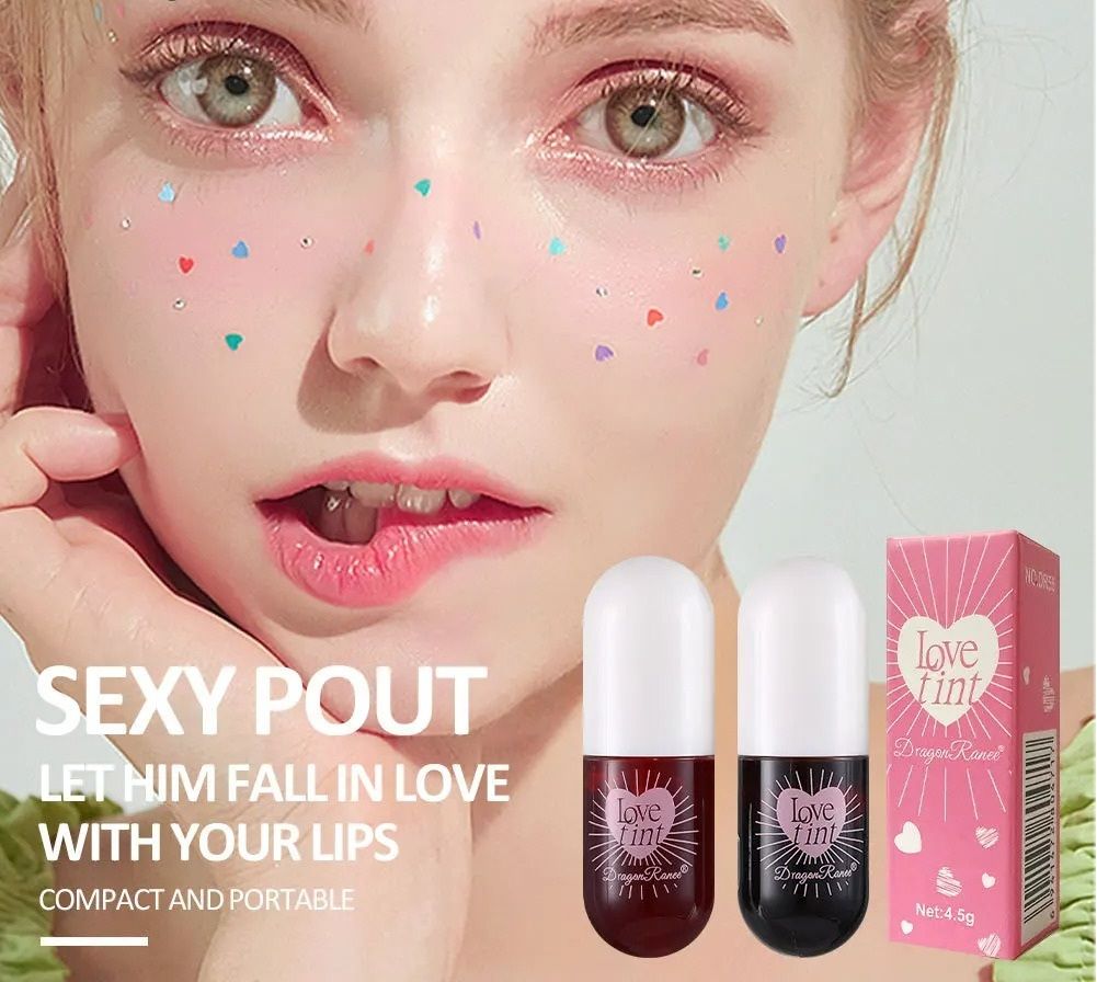 Liquid Lip Dye Waterproof Non Stick Glossy Tint 6 Colors