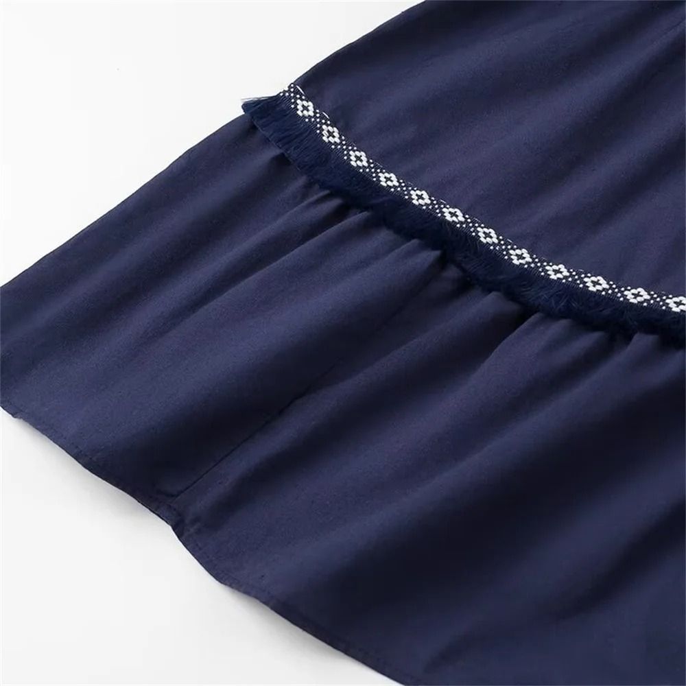 Sleeveless V Neck Tassel Summer Dress