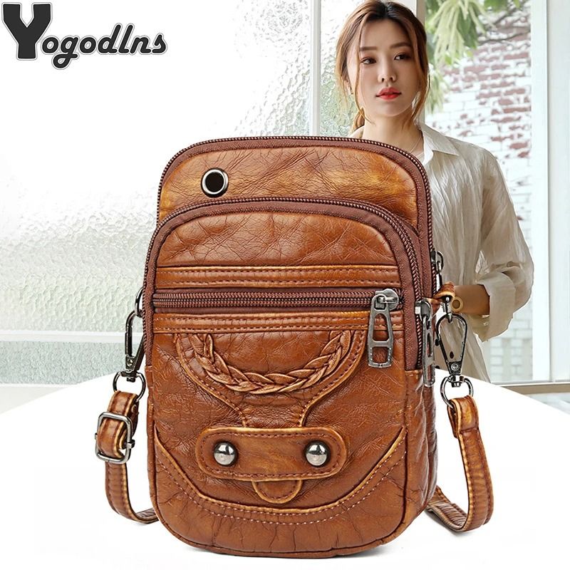 Womens Crossbody Bag PU Leather Small Shoulder Phone Crossbody Purse