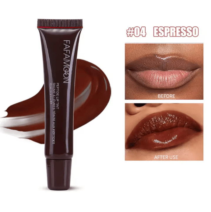 Soft Tube Plumping Lip Oil Gloss – Nude Brown Moisturizing Shine