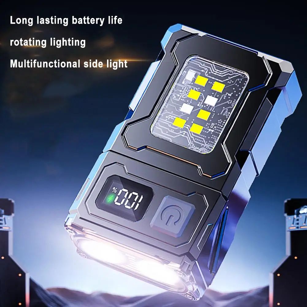 Ultra-Bright rechargeable headlamp with Hook Mount, Portable LED work light + hands-free flashlight for Camping & Repair
