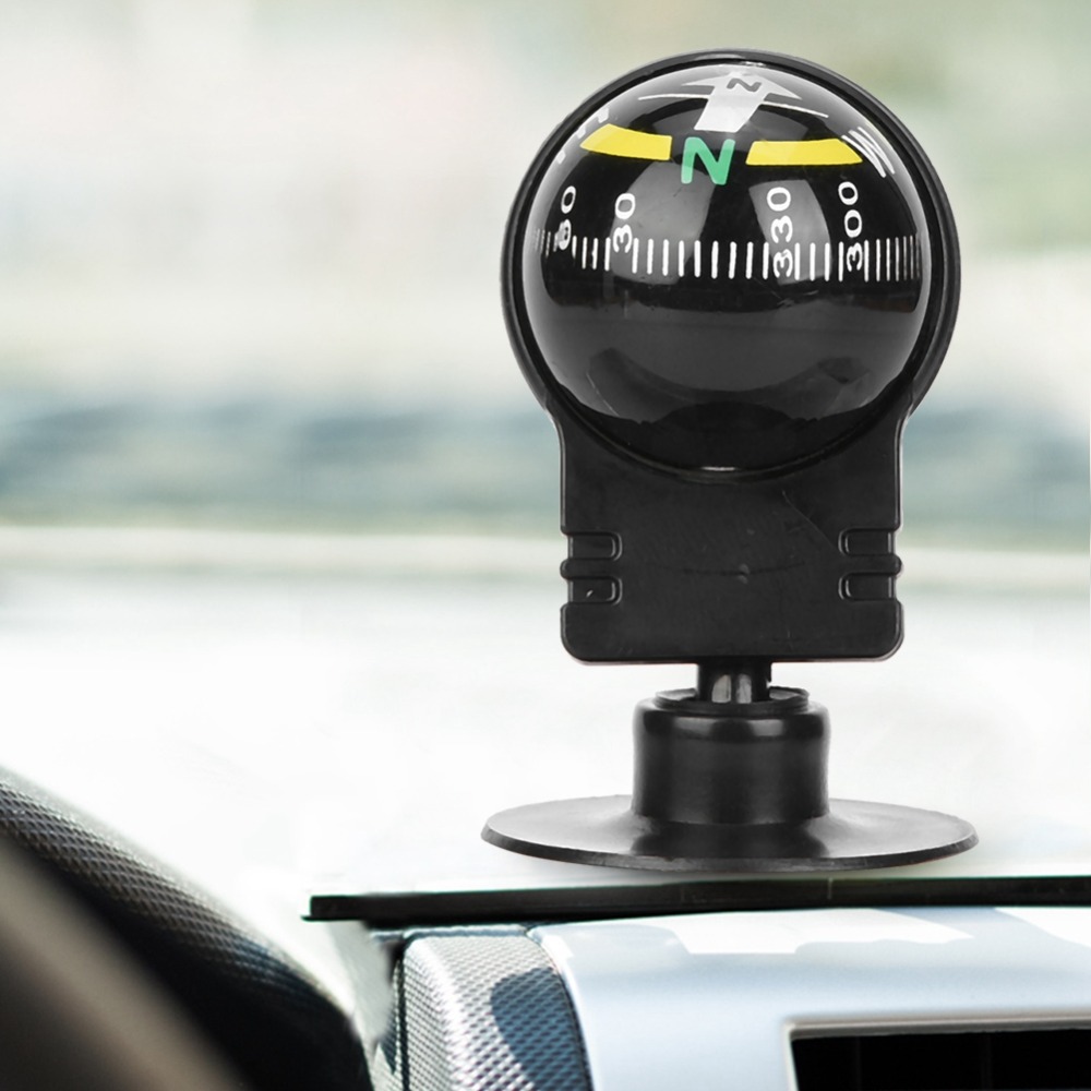 Durable Suction Cup Mount Car Compass  Adjustable Navigation Guide for Your Dashboard
