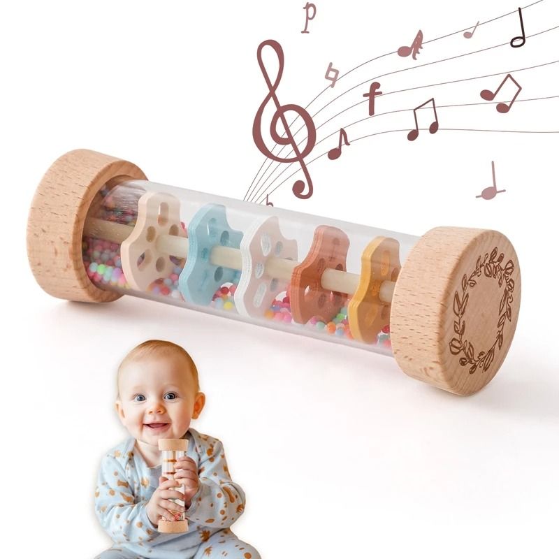 Montessori Rainbow Hourglass Pediatric Rain Stick