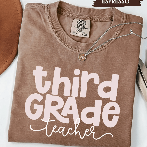 Comfort Colors Custom Third Grade Teacher Shirt | Personalized 3rd Grade Appreciation Back to School Tee