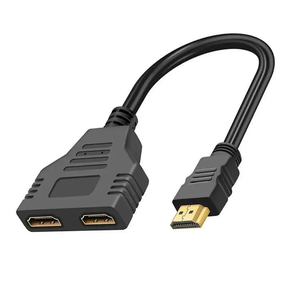 1080P HDMI Splitter 1 in 2 Out Dual Display Adapter Cable