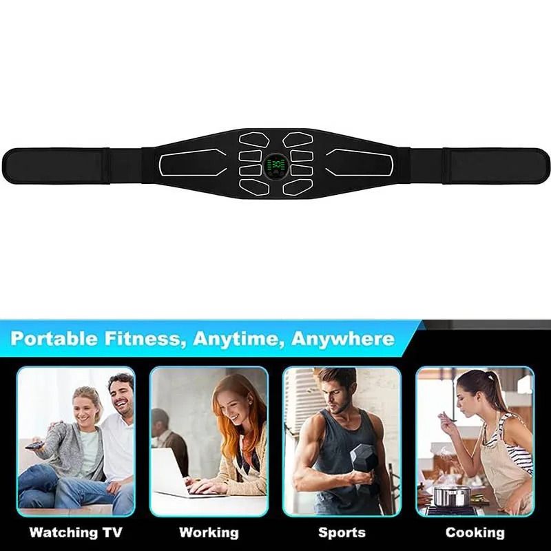 Abdominal Massager Waist Belt 120cm Fitness Muscle Training Toner