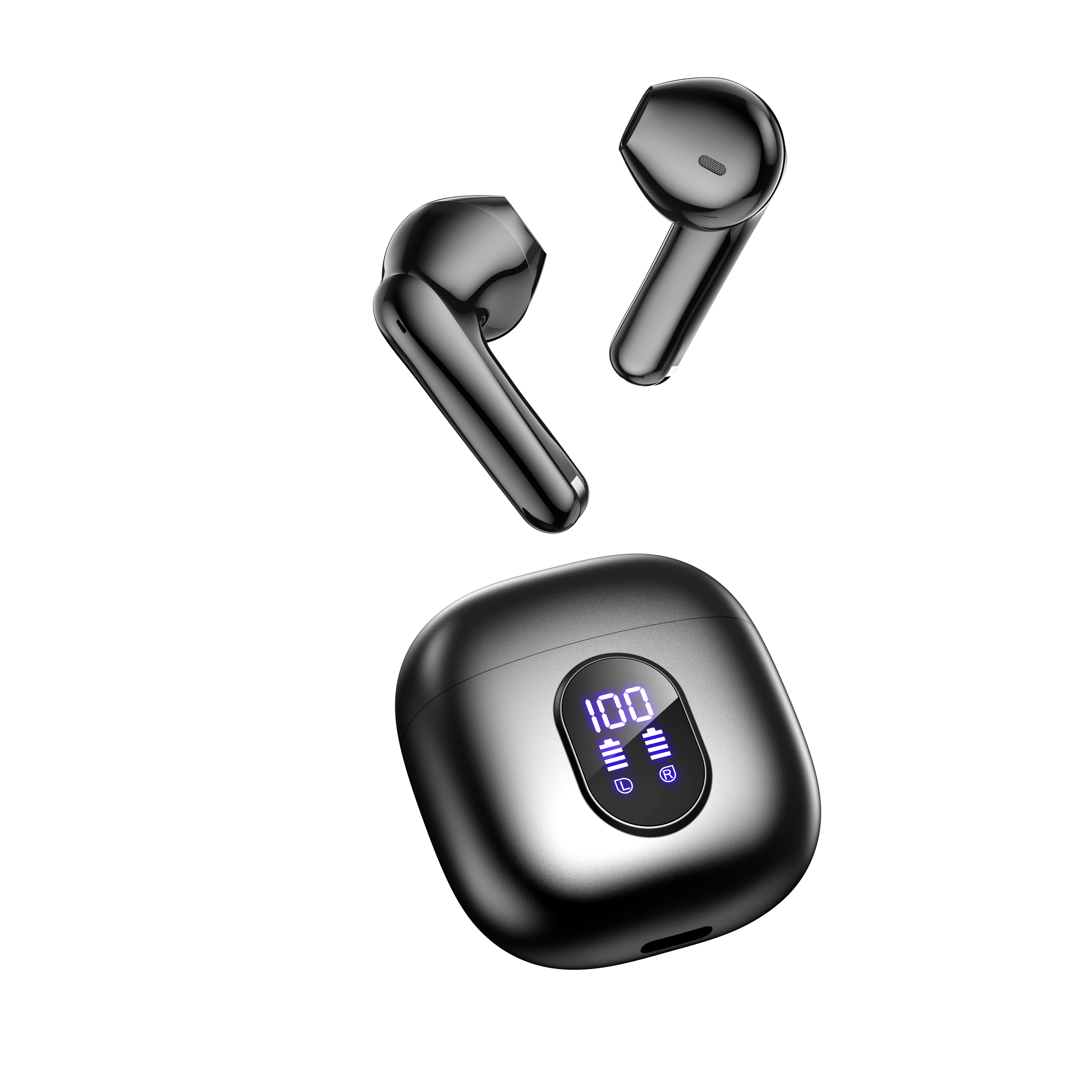 Bluetooth ENC Earphones True Wireless Stereo with Noise Cancellation & Digital Display TWS Earbuds with Mic