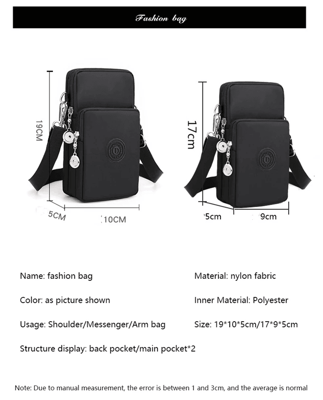 Nimbus Women Nylon Crossbody Phone Bag Travel Purse
