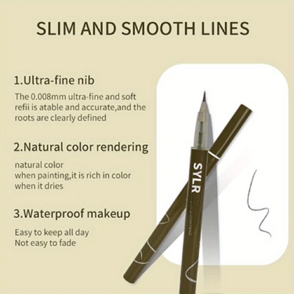 Ultra-Fine Waterproof Eyebrow Pen, Long-Lasting, Smudge-Proof Precision