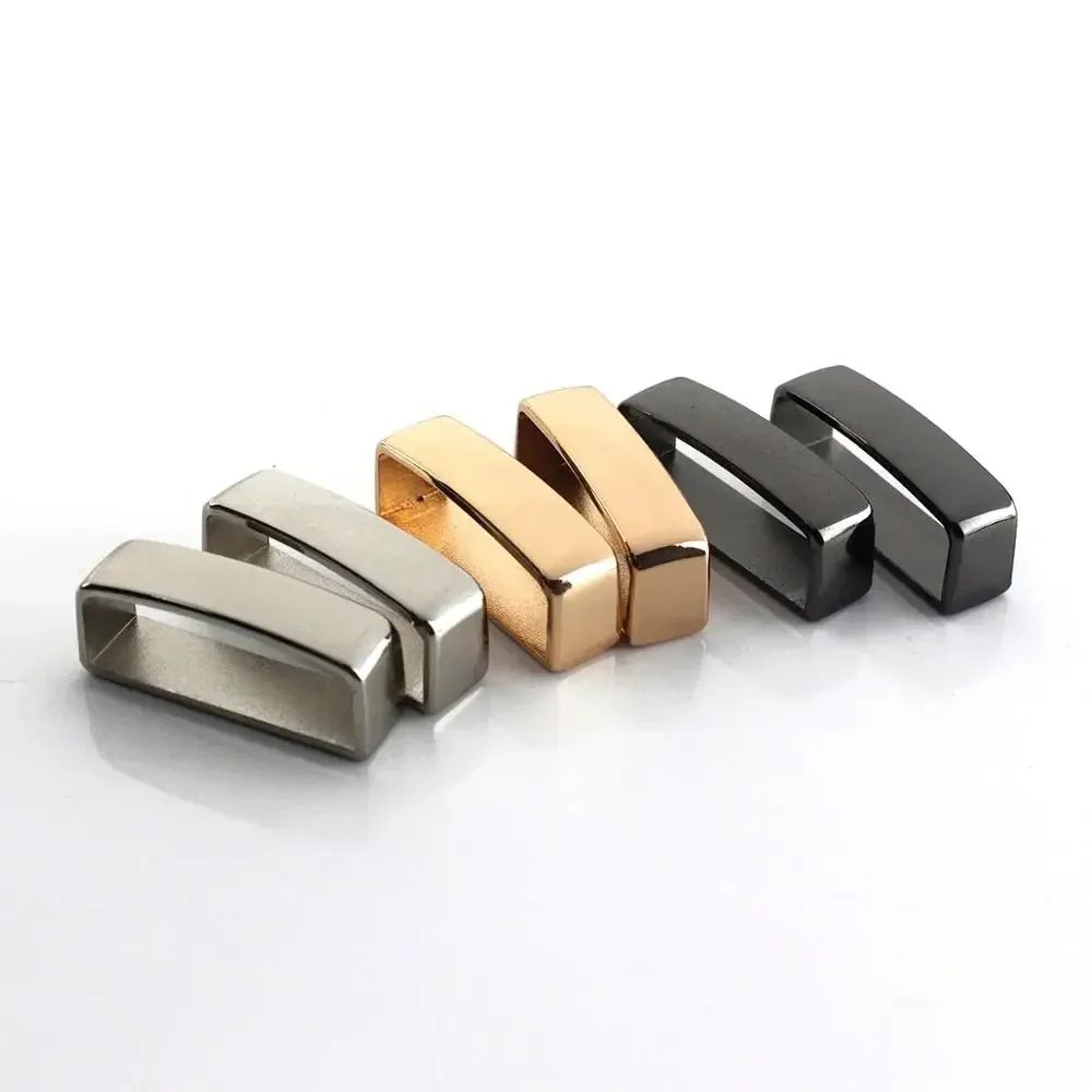 Metal D-Shape Belt Keeper Loop - Heavy-Duty 40 mm Strap Buckle for Leather Belts & Bags