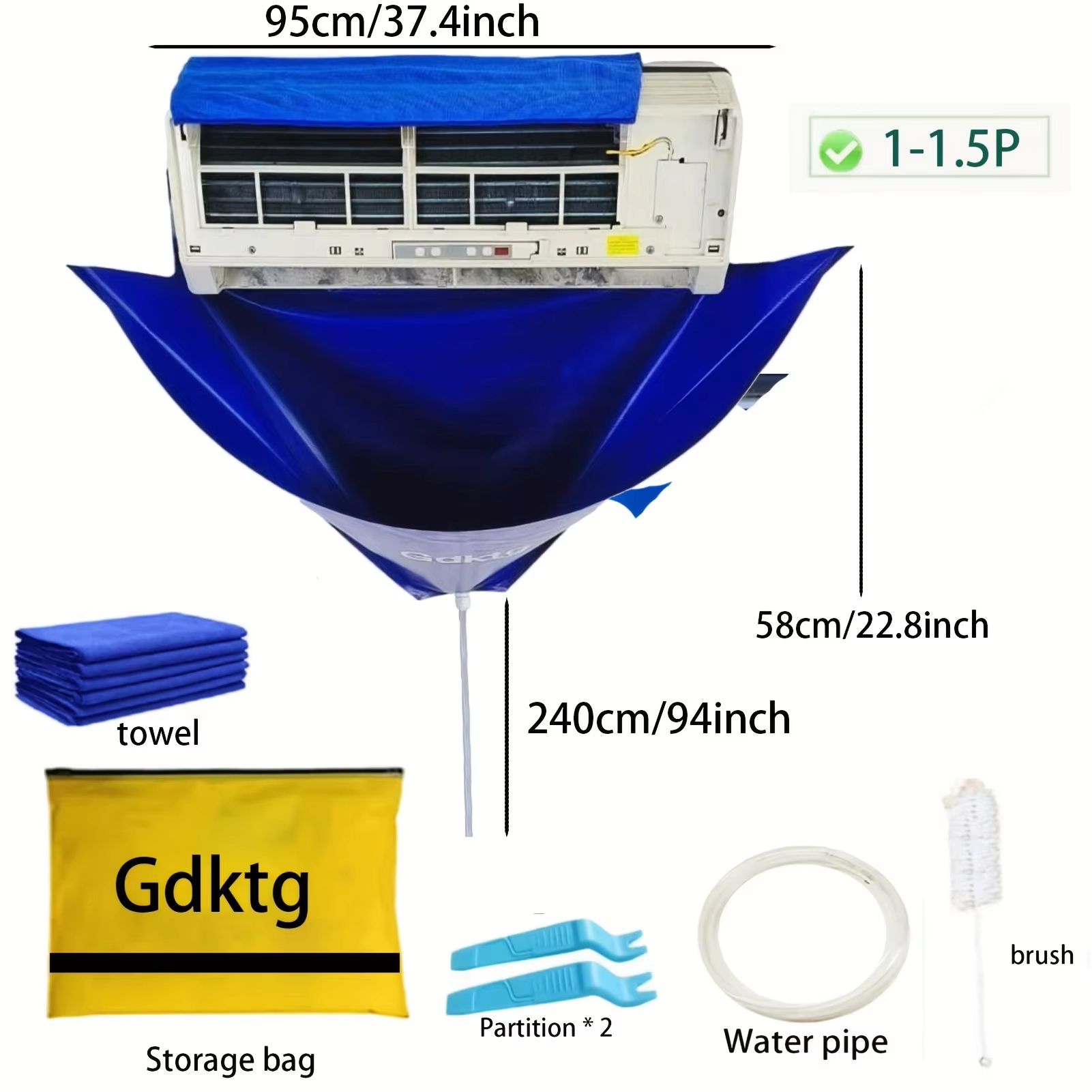 Air Conditioner Cleaning Cover Kit Waterproof Dust Protection & Cleaning Tools (5/7/10/11pcs)