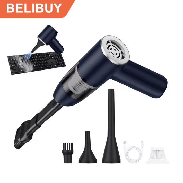 BELIBUY Ultra Compact Cordless Car Vacuum Cleaner – High-Power Mini Handheld for Home & Auto