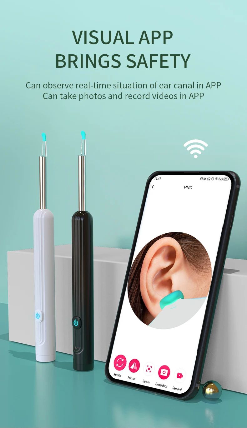 Smart Visual Ear Cleaner with Camera and 6 LED Lights Earpick