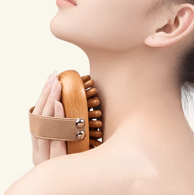 Wooden Anti-Cellulite Body & Scalp Massage Brush with Air Cushion