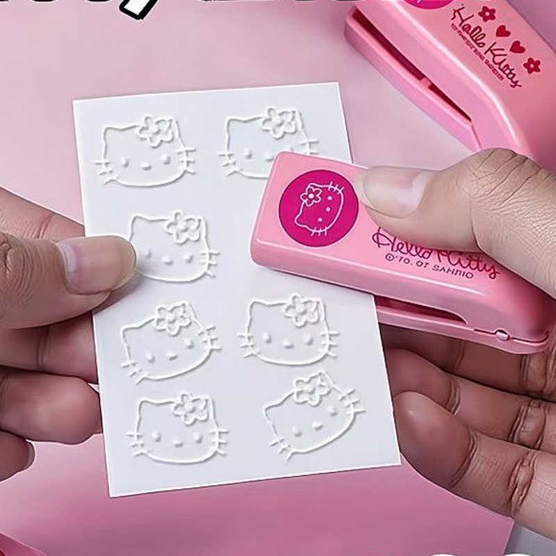 Hello Kitty Stapler Embosser Kawaii Notebook Stamp