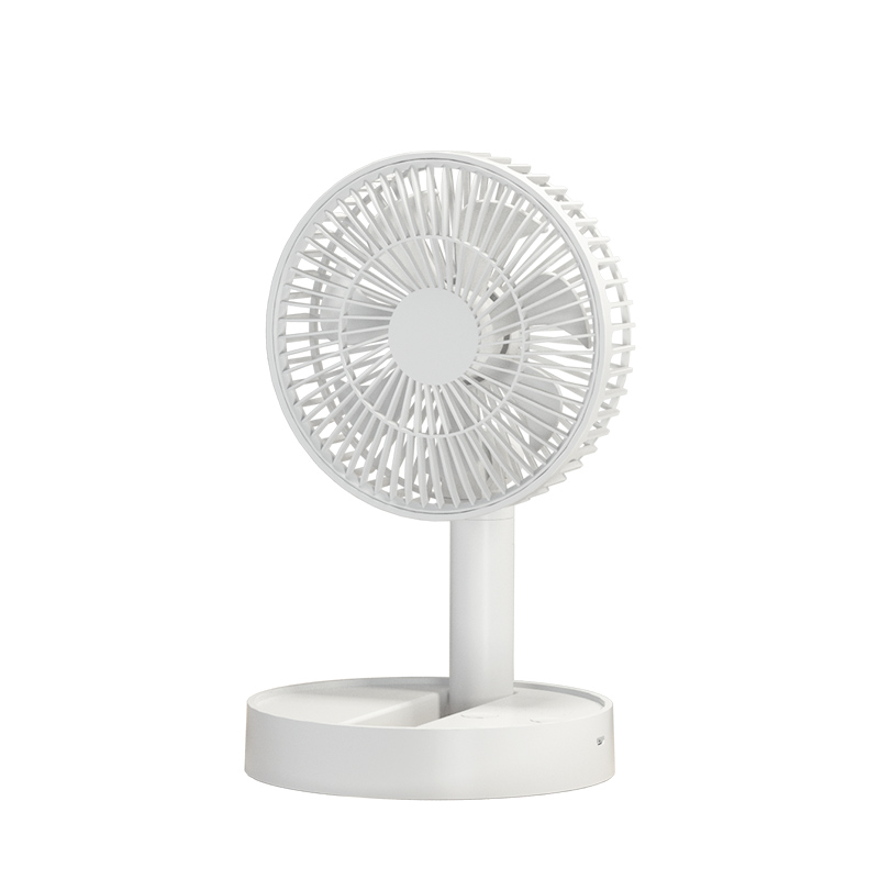 Portable 5200mAh Table Fan, Foldable, Rechargeable Mini Fan with 4 Speeds & Auto-Off Timer for Personal Cooling Anywhere