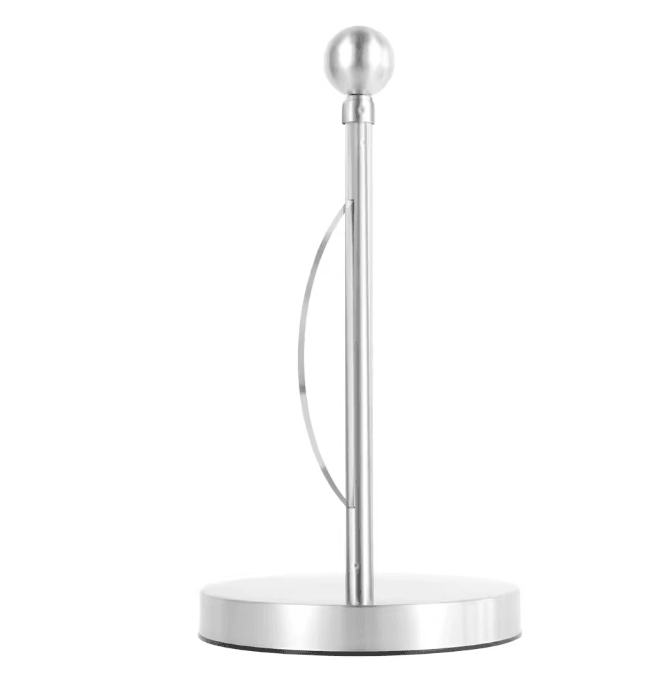 Stainless Steel Paper Towel Stand Nonslip Freestanding Kitchen Roll Holder