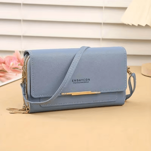 Fashionable RFID Crossbody Bag – Mobile Phone Bag, Card Wallet & Coin Purse in One