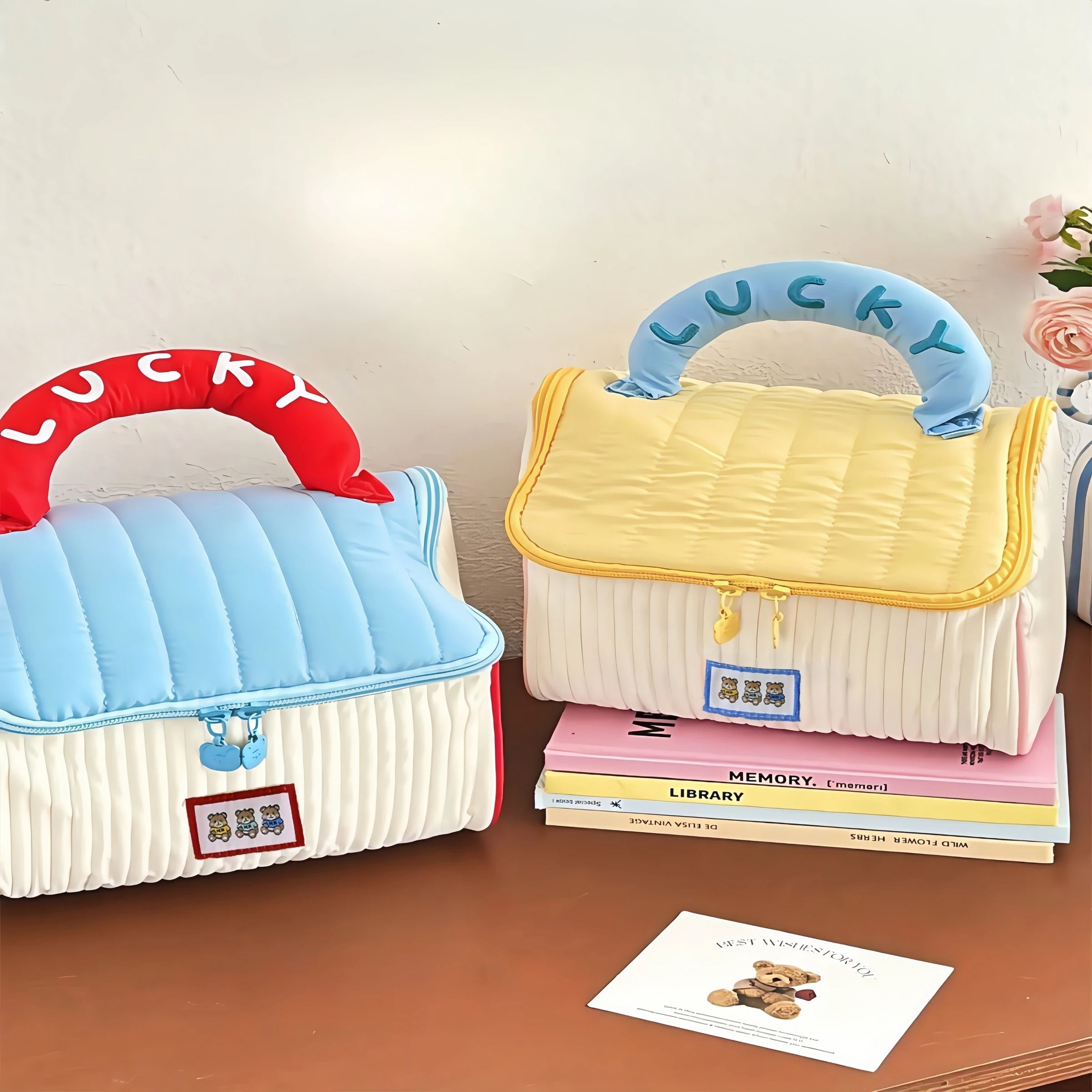 Cute Cartoon Large Capacity Cosmetic Organizer Travel Toiletry Bag for Girls