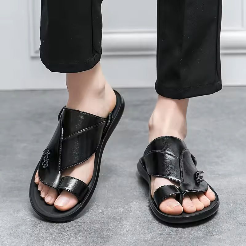 Men's Summer Leather Sandals for Casual and Business Comfort