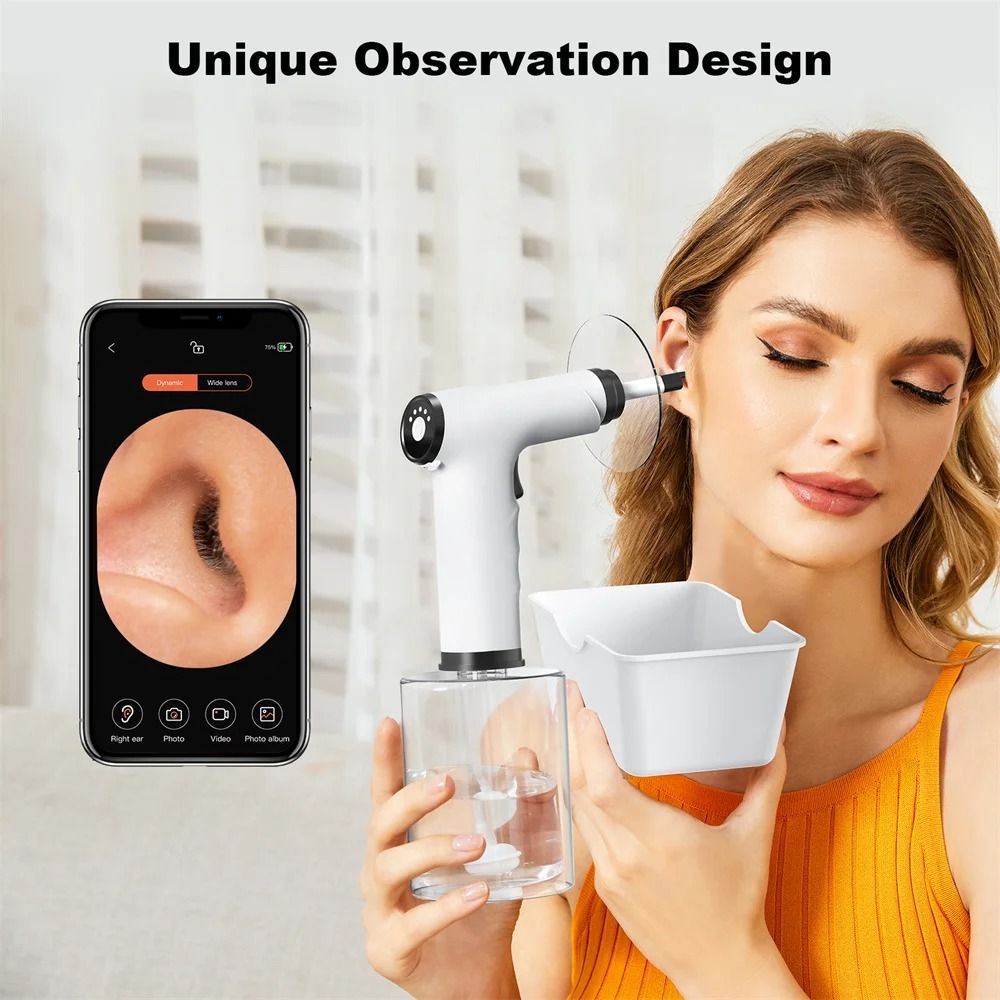 Electric Ear Cleaner Kit with Adjustable Spray – Safe Ear Wax Removal Irrigation Tool