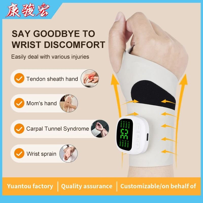 Electric Cordless Wrist Massager USB Rechargeable Vibration Carpal Tunnel and Fatigue Relief