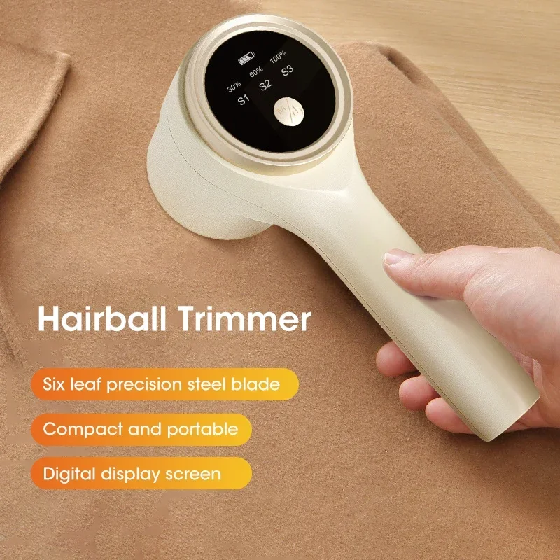 Portable Fabric Lint Remover for Clothes Rechargeable Electric Fluff Shaver