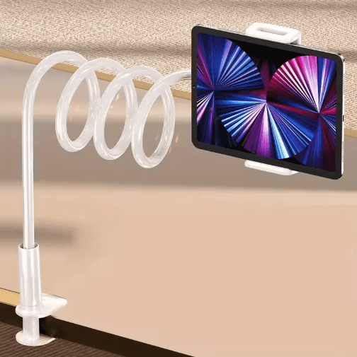 FlexView 70cm Lazy Tablet & Phone Clip Stand – Foldable Bedside Holder for iPad, Samsung & Tablets