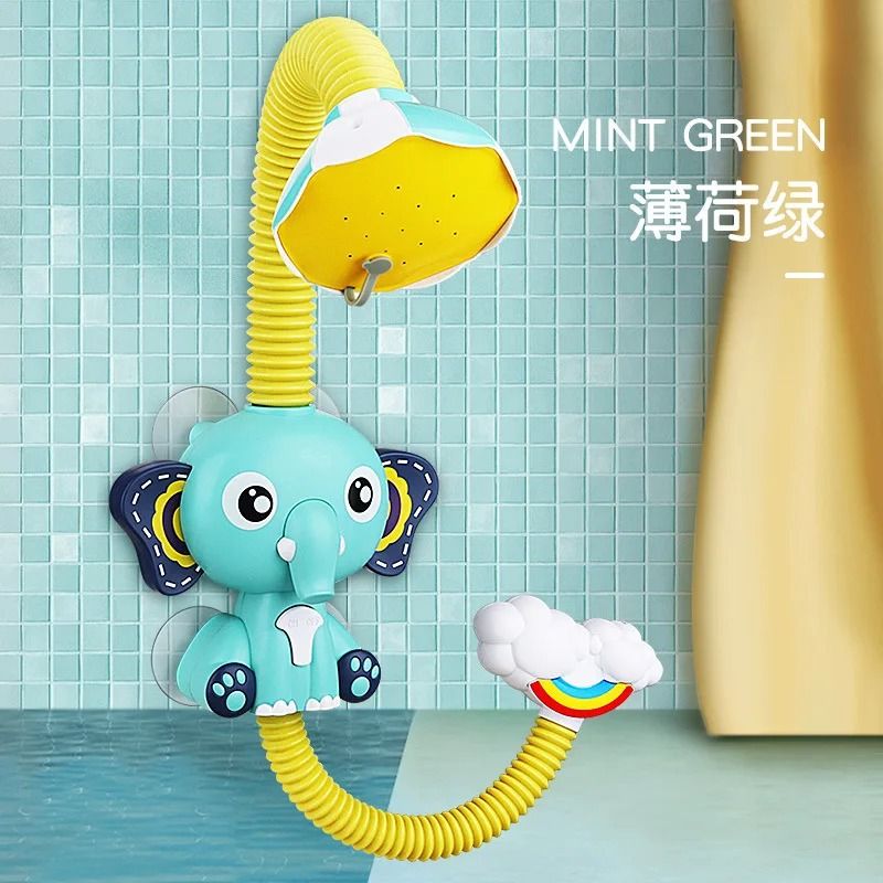 QWZ New Bath Toys Baby Water Game Duck Model Faucet Electric Water Spray Shower