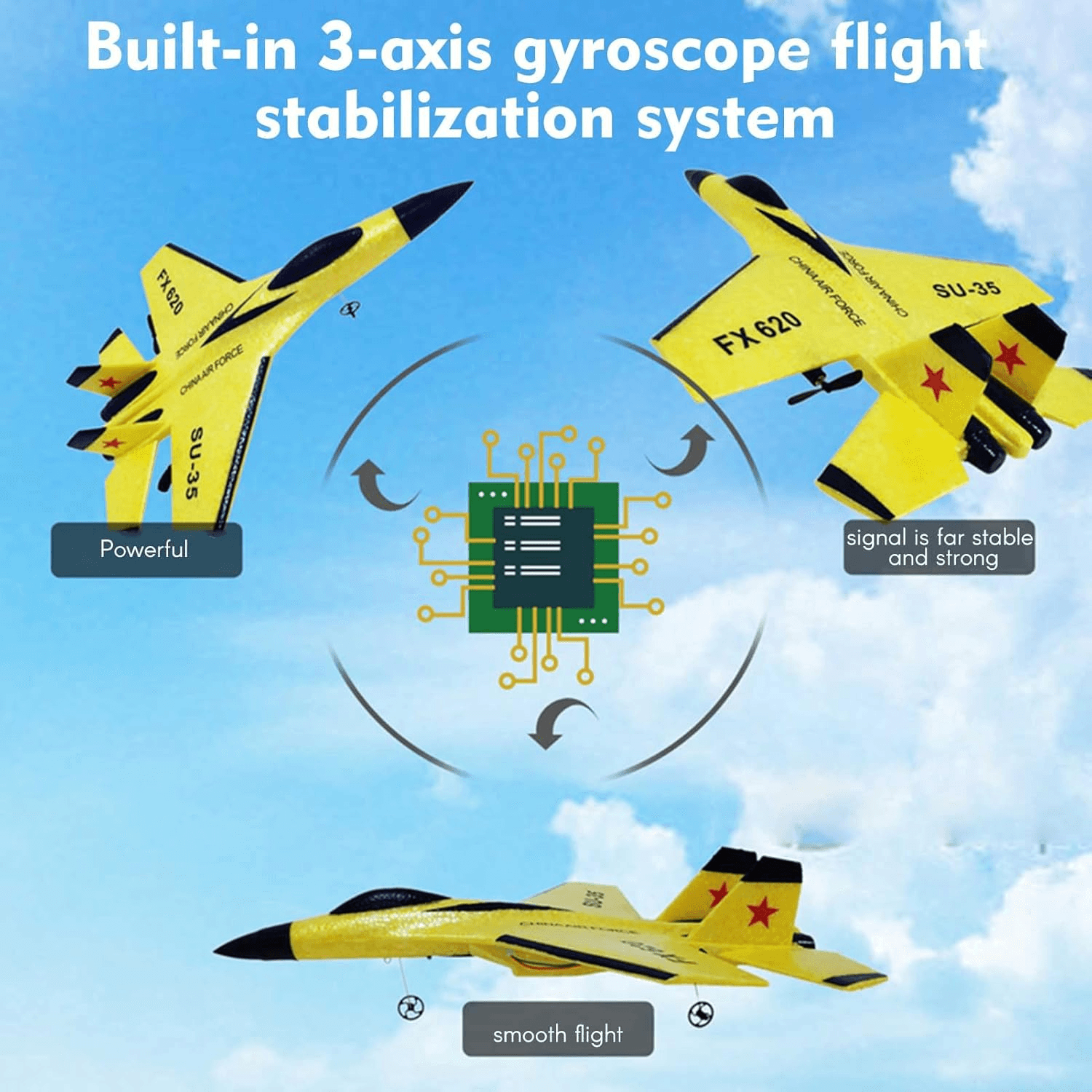 RC Plane 2.4G Remote Control Fighter Jet High Speed Flying Toy