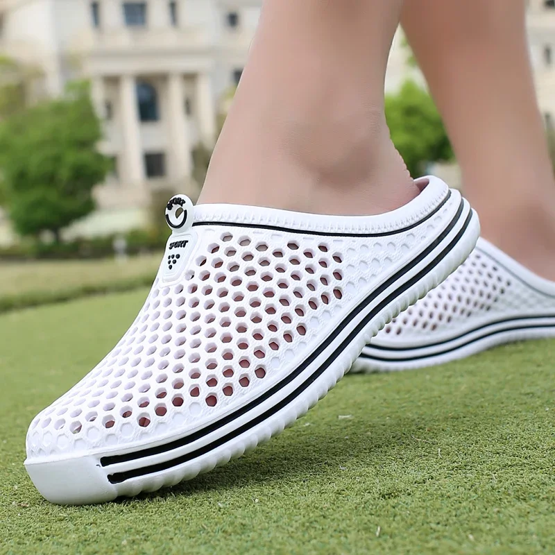 Unisex Hollow Out Beach Slippers, Men Shoes Casual Flip Flops, Women Sandals, Non-Slip Summer Beach Shoes