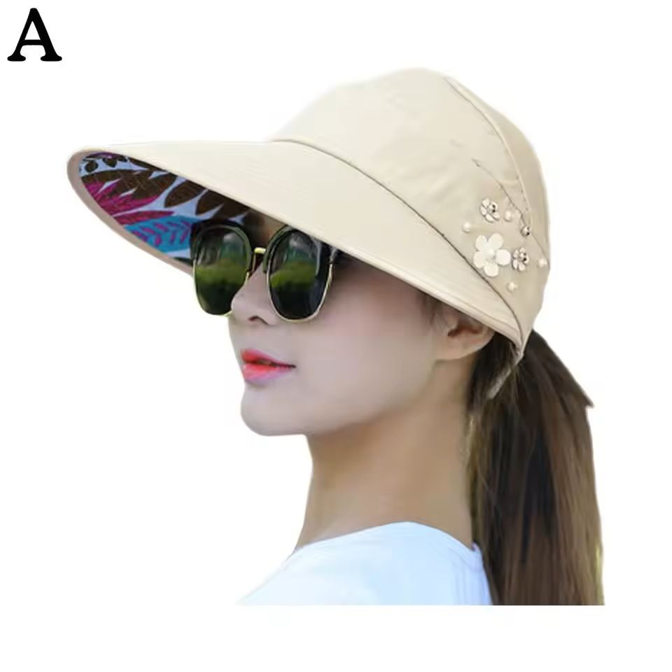 Foldable Wide Brim Sun Hat for Women with UV Protection