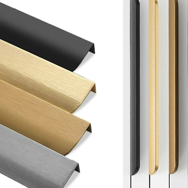Modern hidden cabinet handles Aluminum Cabinet Pulls for Kitchen Cupboards and Drawers