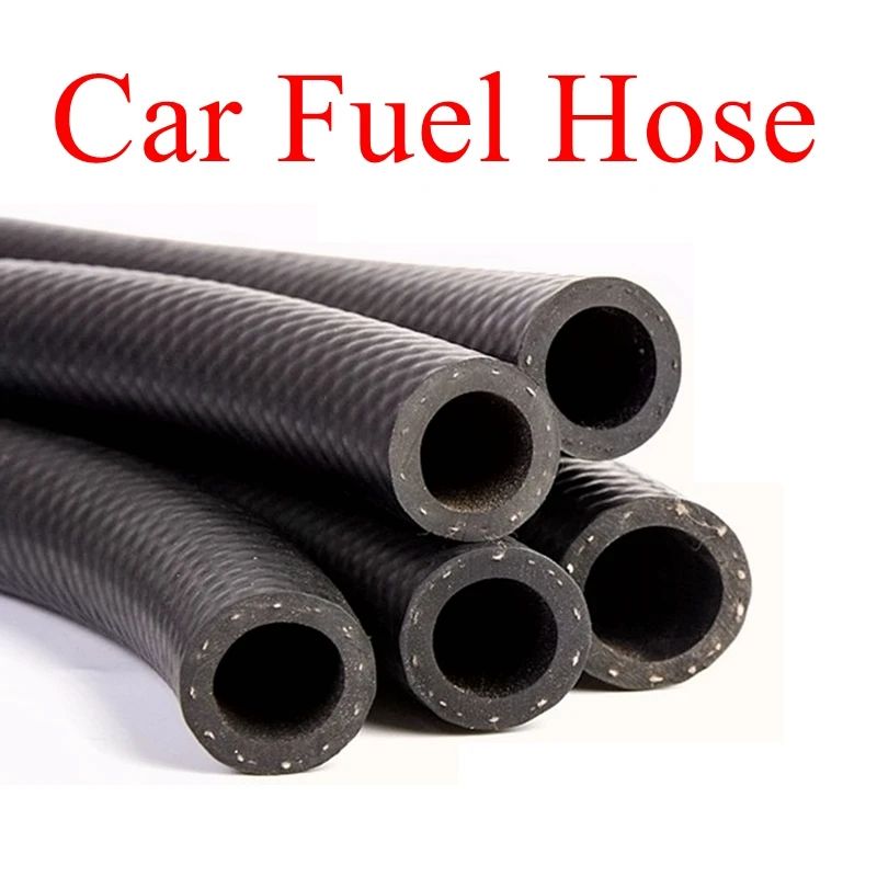 Multi-Size Rubber Car Fuel Hose 1m or 3m Oil-Resistant Fuel Line Hose for Transfer and Repairs