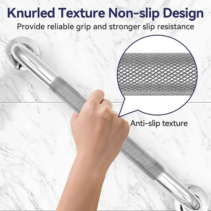 Stainless Steel Handrail Grab Bar Anti Slip Safety Support Handle Bathroom Towel Rack for Shower Tub Toilet
