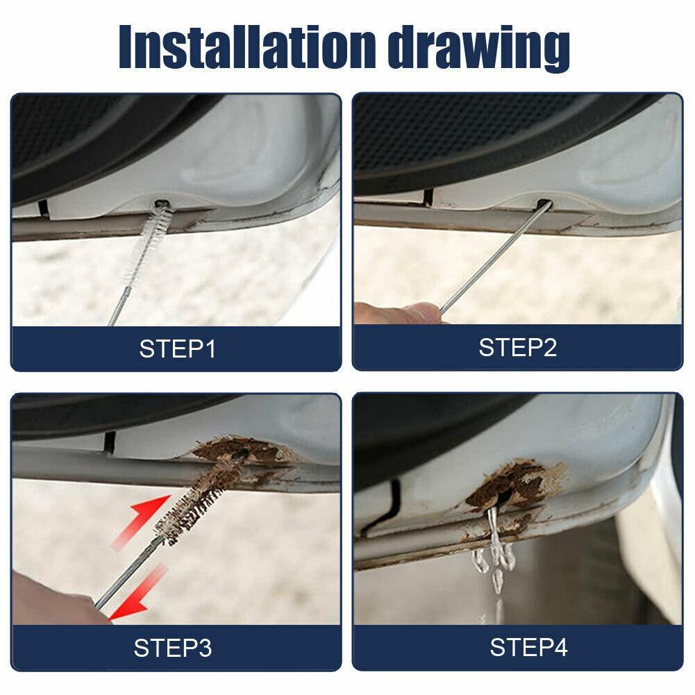Car Drain Dredge Scrub Brush Auto Sunroof Long Hoses Cleaning Tool