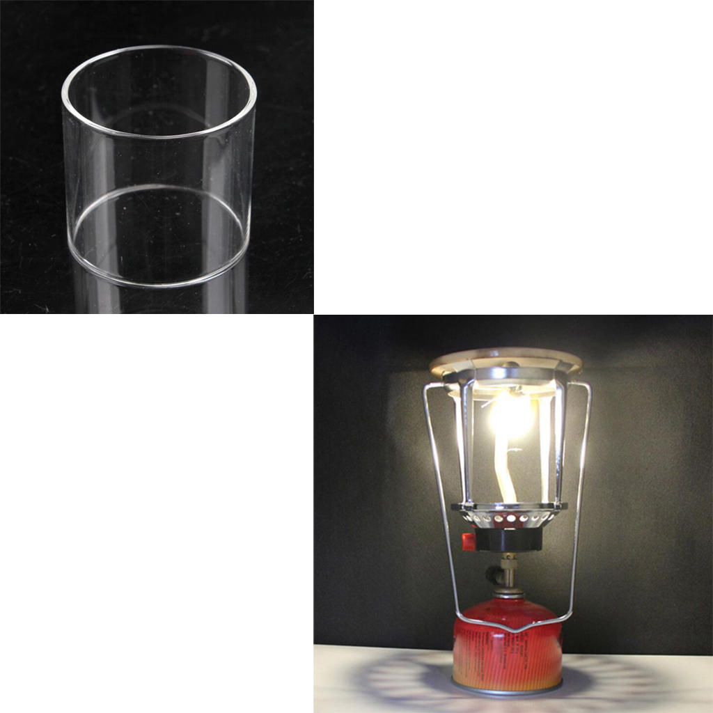Outdoor Camping Tent Glass Shade Cylinder Lampshade Replacement Durable, Elegant Gas Lamp Accessory for Camping, Tents