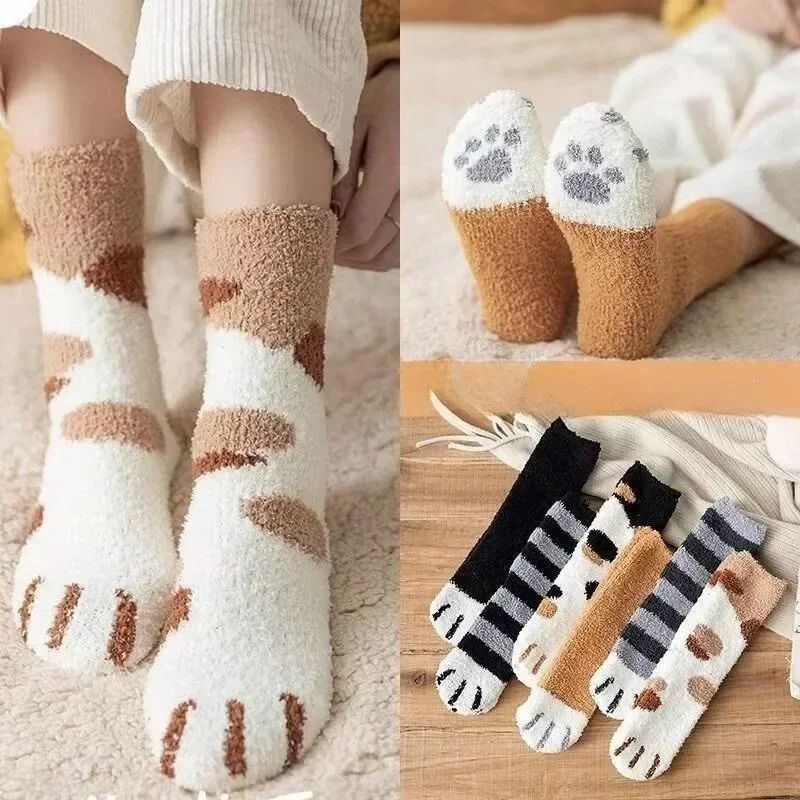 Womens Fuzzy Winter Socks Soft Cozy Microfiber House and Sleeping Socks