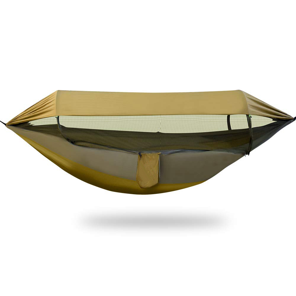 Quick Release Double Camping Hammock with Mosquito Net and Rain Fly