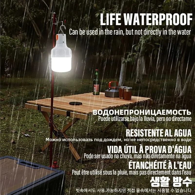 Portable USB Rechargeable LED Camping Lantern for Outdoor Use