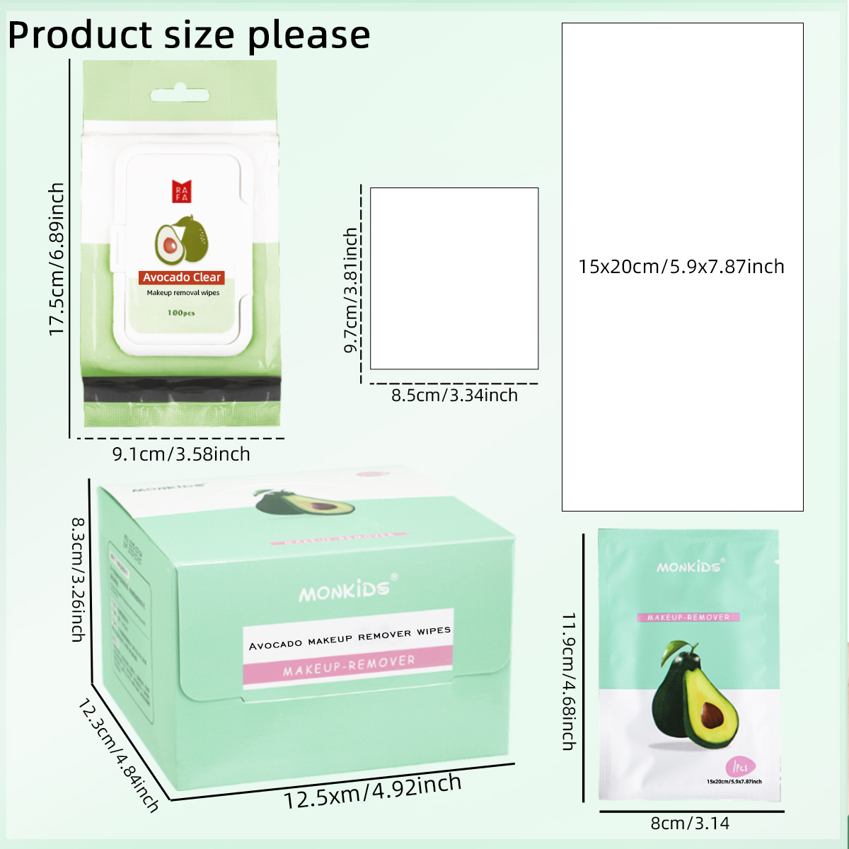 Facial Makeup Remover Wipes, Makeup Remover Wipes, 1 Box Individually Packaged Makeup Remover Wipes