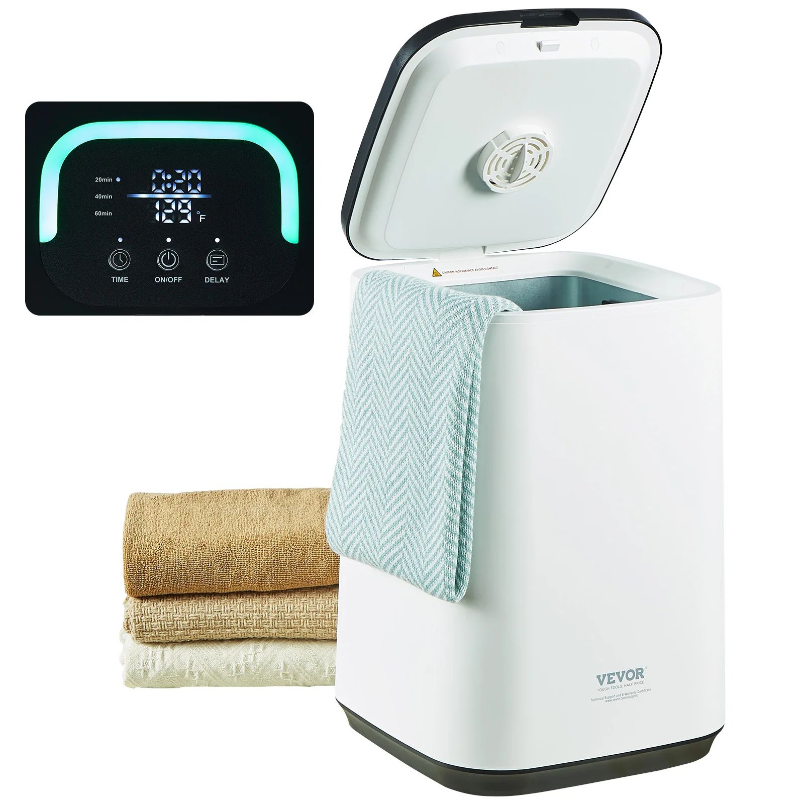 SucceBuy Luxury Towel Warmer Bucket with LED Display & Child Lock – Large Capacity Hot Towel Warmer for Bathroom and Spa